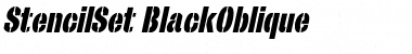 Download StencilSet BlackOblique Font