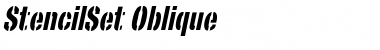 Download StencilSet Oblique Font