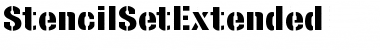 Download StencilSetExtended Regular Font