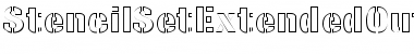 Download StencilSetExtendedOutline Regular Font