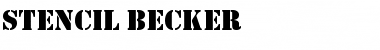Download Stencil Becker Regular Font