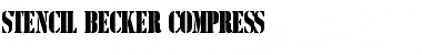 Download Stencil Becker Compress Regular Font