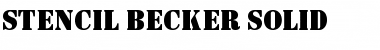 Download Stencil Becker Solid Regular Font