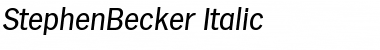 Download StephenBecker Italic Font