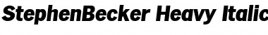Download StephenBecker-Heavy Italic Font