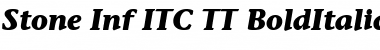 Download Stone Inf ITC TT BoldItalic Font