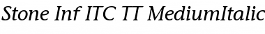 Download Stone Inf ITC TT MediumItalic Font