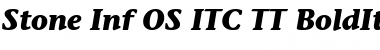 Download Stone Inf OS ITC TT BoldItalic Font