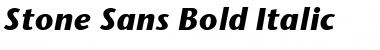 Download Stone Sans Bold Italic Font