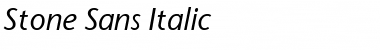 Download Stone Sans Italic Font