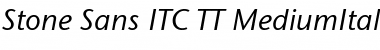 Download Stone Sans ITC TT MediumItalic Font