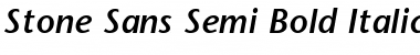 Download Stone Sans Semi Bold Italic Font