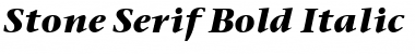 Download Stone Serif Bold Italic Font