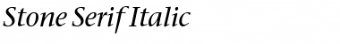 Download Stone Serif Italic Font