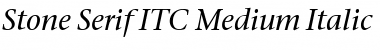 Download Stone Serif ITC Medium Italic Font