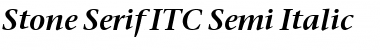 Download Stone Serif ITC Semi Italic Font