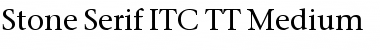 Download Stone Serif ITC TT Medium Font