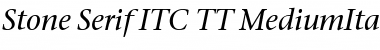 Download Stone Serif ITC TT MediumItalic Font
