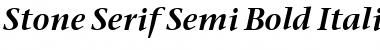 Download Stone Serif Semi Bold Italic Font