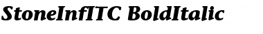 Download StoneInfITC Bold Italic Font