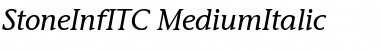 Download StoneInfITC Medium Italic Font