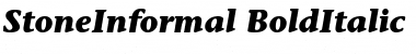 Download StoneInformal BoldItalic Font