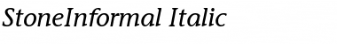 Download StoneInformal Italic Font