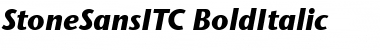 Download StoneSansITC Bold Italic Font