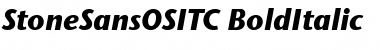 Download StoneSansOSITC Bold Italic Font