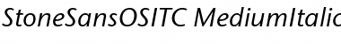 Download StoneSansOSITC Medium Italic Font