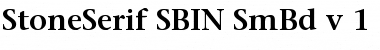 Download StoneSerif SBIN SmBd v.1 Semibold Font