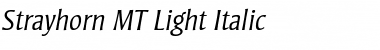 Download Strayhorn MT Light Italic Font