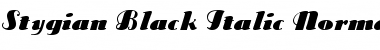 Download Stygian Black Italic Normal Font