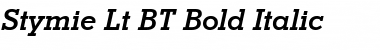 Download Stymie Lt BT Bold Italic Font