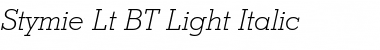 Download Stymie Lt BT Light Italic Font