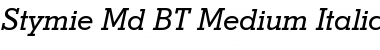 Download Stymie Md BT Medium Italic Font