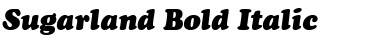 Download Sugarland Bold Italic Font