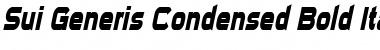 Download Sui Generis Condensed Bold Italic Font