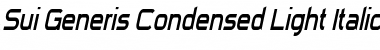 Download Sui Generis Condensed Light Italic Font