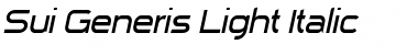Download Sui Generis Light Italic Font