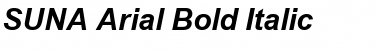 Download SUNA Arial Bold Italic Font