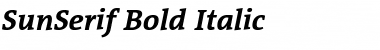 Download Sun Serif- Bold Italic Font