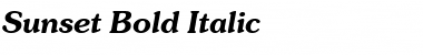 Download Sunset Bold Italic Font