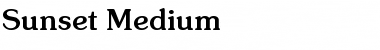 Download Sunset-Medium Regular Font