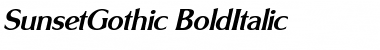 Download SunsetGothic BoldItalic Font