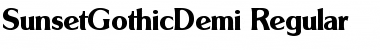 Download SunsetGothicDemi Regular Font