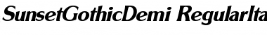 Download SunsetGothicDemi RegularItalic Font