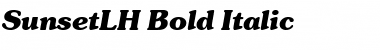 Download SunsetLH Bold Italic Font