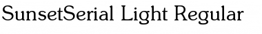 Download SunsetSerial-Light Regular Font