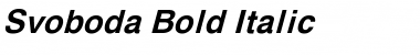 Download Svoboda Bold Italic Font
